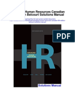 Managing Human Resources Canadian 8th Edition Belcourt Solutions Manual