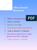 The Buzz Session Discussion Rules