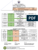 Grade 7 Sample Class Program