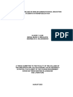 CHAPTER 1 CONSTRUING THE USe OF ENGLISH AMONG PHYSICAL EDUCATION STUDENTS IN HIGHER EDUCATION 1 1