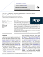 Test-Retest Reliability of The Speech-Evoked Auditory Brainstem Response