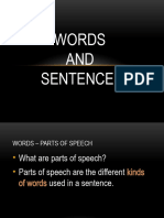 Parts of Speech and Sentence Patterns