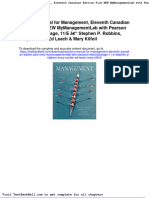 Solution Manual For Management Eleventh Canadian Edition Plus New Mymanagementlab With Pearson Etext Package 11 e Stephen P Robbins Mary Coulter Ed Leach Mary Kilfoil