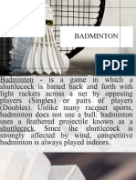 All About BADMINTON