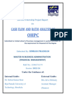 Project On Cash Flow and Ratio Analysis of Company