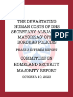 Report - The Devastating Costs of DHS Secretary Alejandro Mayorkas' Open Borders Policies