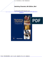 Test Bank For Marketing Channels 8th Edition Bert Rosenbloom