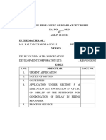 Application For Condonation of Delay