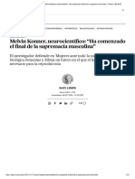 Mujeres Ante Todo - Melvin Konner, Neurocientífico - "Ha Comenzado El Final de La Supremacía Masculina" - Ciencia - EL PAÍS