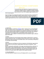 Sugar Manufacturing Companies Brazil