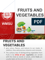 Fruits and Vegetables