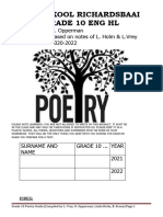 EHL GR 10 Poetry Notes 2020 Revamped