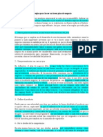 10 Reglas para Hacer Un Buen Plan de Negocio