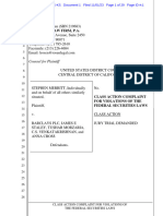 Class Action Complaint For Violations of The Federal Securities Laws in Merritt v. Barclays PLC