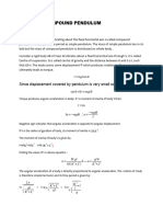 Study of Compound Pendulum