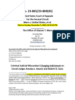 11.05.23 Re Indictment - Judicial Corruption and Conspiracy Re Amalya L. Kearse and Robert D. Sack