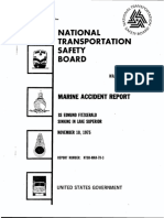 NTSB Report On The Wreck of The Edmund Fitzgerald