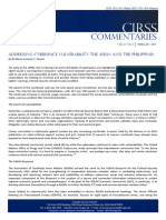 Vol IV No 3 0307 Addressing Cyberspace Vulnerability The ASEAN and The Philippines Parcon