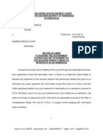 U.S.A. V DARREN HUFF (ED TN) - 119 - MOTION in Limine To Require The Government