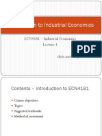 L1 - Introduction To Industrial Economics