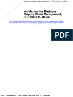 Solution Manual For Business Logistics Supply Chain Management 5 e Ronald H Ballou