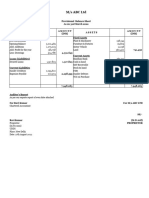 Balance Sheet Provisional