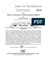 Dinesh Verma - MS-54 Management of Information System (2021)