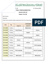 CIR-225 Final Term Examination - General Instructions (VI To VIII)