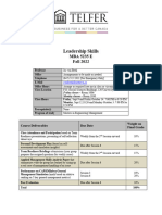 MBA 5235E Fall 2022 Course Outline