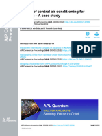 Design of Central Air Conditioning For Building - A Case Study