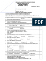 Class Xii Pre Board Question Paper CS