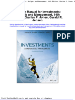 Solution Manual For Investments Analysis and Management 14th Edition Charles P Jones Gerald R Jensen