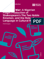 Love and War: A Nigerian Pidgin Production of Shakespeare's The Two Noble Kinsmen, and The Role of Language in Cultural Relations