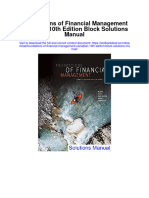 Foundations of Financial Management Canadian 10th Edition Block Solutions Manual