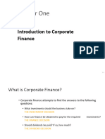 Introduction To Corporate Finance