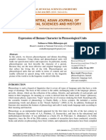 Expression of Human Character in Phraseological Units