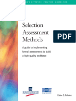 Selection Assessment Methods Author Elaine D. Pulakos