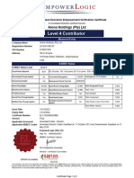 ELC12305 - Arena Holdings (Pty) LTD - BEE Certificate - 2024