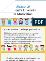 Module 21 Student's Diversity in Motivation (Enero and Recilla)