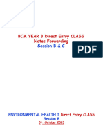 Environmental Health I BCM Y3 Class Notes Forwarding Session B & C 26-10-23