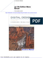 Dwnload Full Digital Design 5th Edition Mano Solutions Manual PDF