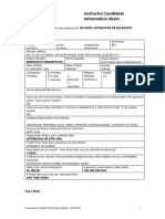 Candidate Information Sheet Instructor - (Updated 02-16-22)