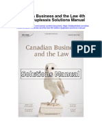 Ebook Canadian Business and The Law 4Th Edition Duplessis Solutions Manual Full Chapter PDF