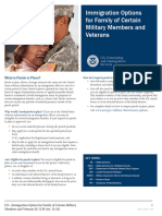 Brochure-Immigration Options For Family of Certain Military Members and Veterans