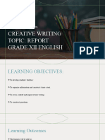 Report Writing Grade XII