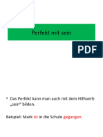 Perfekt Mit Sein