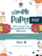 Class X Top 10 Sample Papers Mathematics With Solution