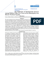 Factors Influencing Utilisation of Immunisation Services Among Children Under Five Years in Lira Municipality Lira District Northern Uganda