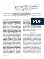 Macro, Micronutrients and Others Foliar Sprays Interactive Effect On Physiology of Sugarcane (Saccharum Officinarum)