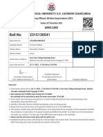 Admit Card-NOWE 2023